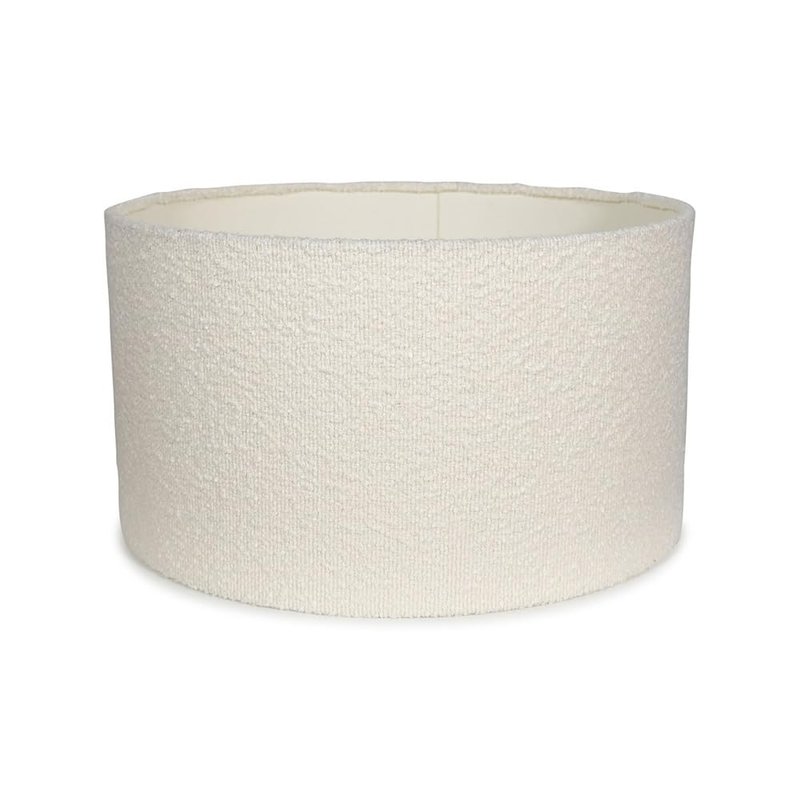MiniSun | Modern Cream Boucle Drum Light Shade | Lamp Shades, Home Décor & Improvement Essential | 35cm Shade Width
