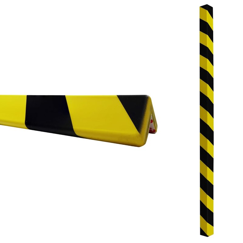 Vigil PU Foam Impact Protectors - Indoor Wall Protector with Self Adhesive Backing - Foam Protector for Safety - Garage Wall Protection High Visibility - Square Corner (1000 x 40 x 40 x 10mm)