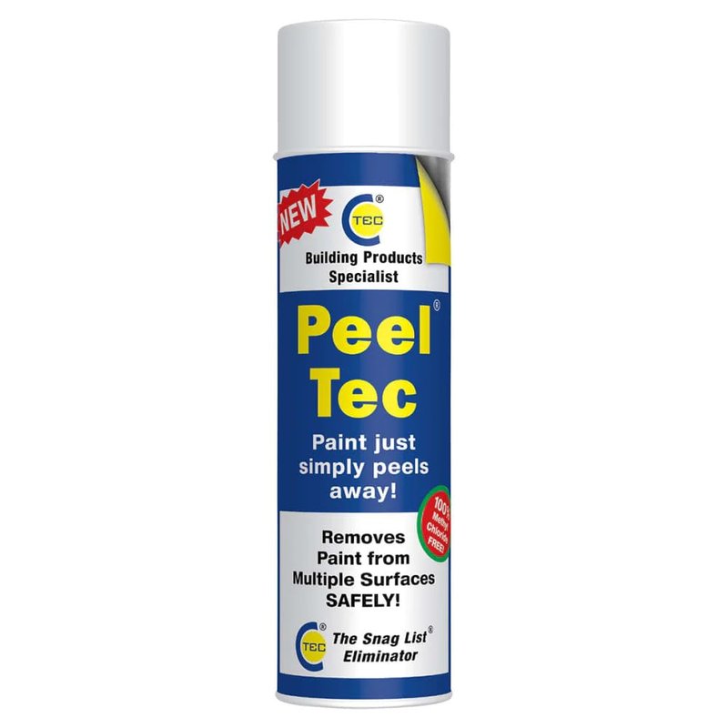 CTEC Peel Tec - Don’t Burn It. Peel It - Paint Remover & Stripper - Peels Paint from Wood, Metal & Other Materials - Aerosol Spray - 500ml