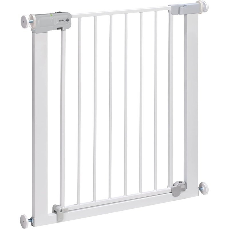 Safety 1st Auto Close Gate, Baby Stair Gate Pressure Fit, 73-80cm (max. 136cm), Automatic Closing, One-Hand Opening, No-Screw Installation (No Drilling), Double Lock System, White