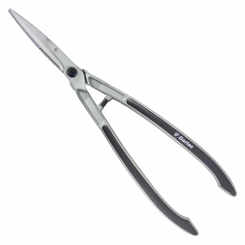 Darlac Lightweight Shear 8” – Extra Long Razor Sharp Blades for Greater Cut Capacity – Long Handles For Extra Reach Ideal For Grass & Hedge Trimming & Topiary – Lightweight SK5 High Carbon Steel Blade
