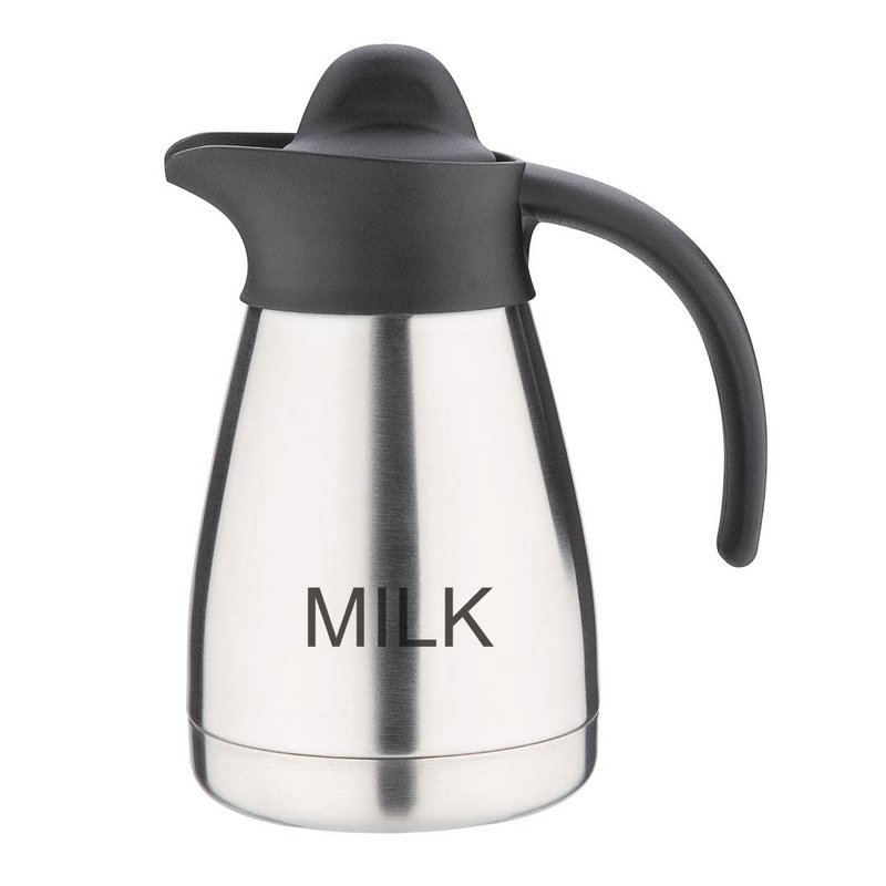 Olympia Vacuum Jug Etched Milk 05L with Screw Top Flask Restaurant