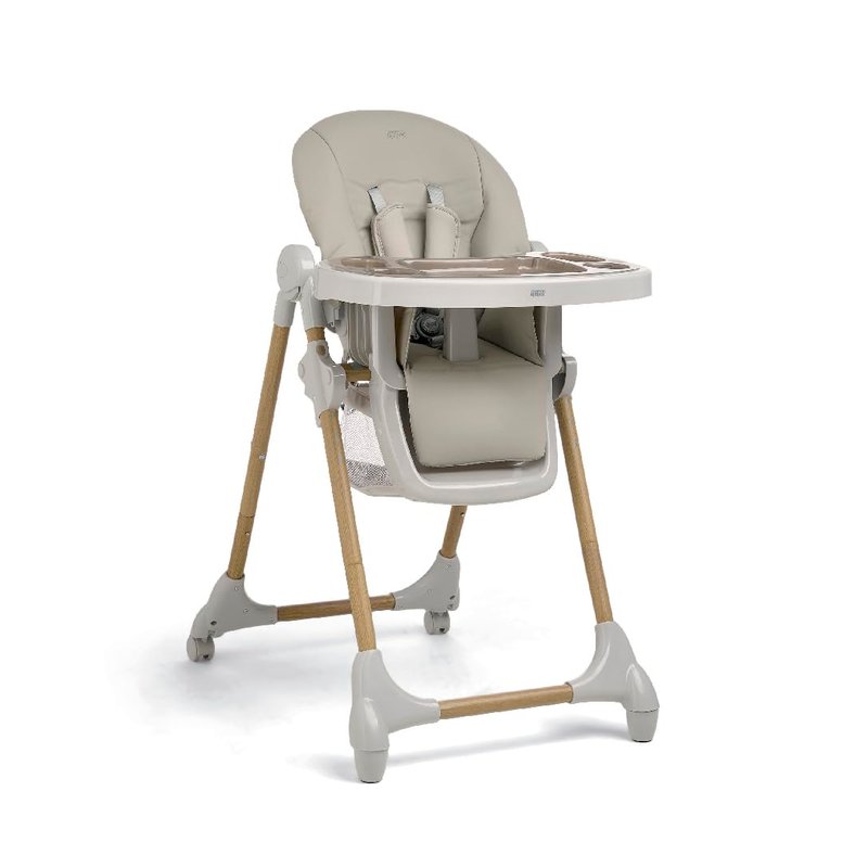Mamas & Papas Snax Adjustable Baby High Chair for 6 Months Plus, Toddlers, Reclining, Foldable Highchair with Wipeable Removable Tray, Baby Feeding Chair, 108 x 84 x 59 cm, Truffle