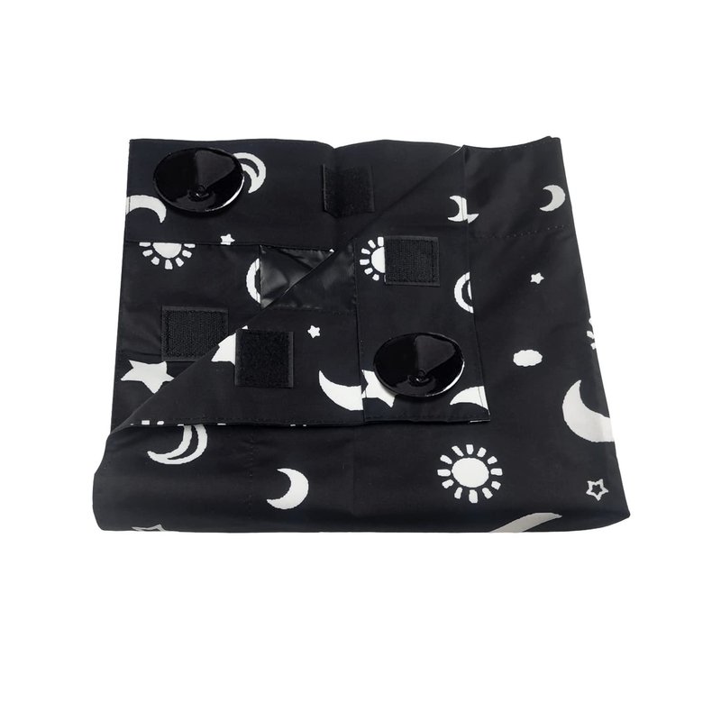tuare Portable Blackout Blind with Suction Cups, Adjustable Temporary Blackout Blinds, Stick-On Blackout Blinds for Windows, Travel-Friendly, Lightweight for Bedroom, Living Room, Travel, 130x200cm