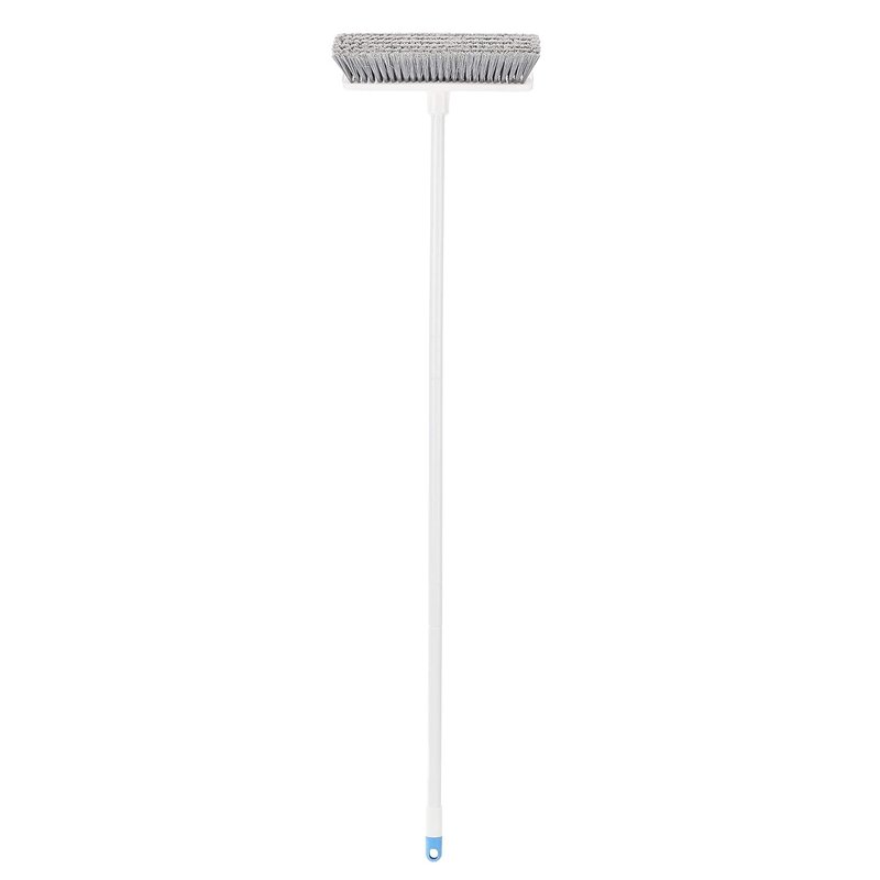Amazon Basics Angled Push Broom, Blue&White