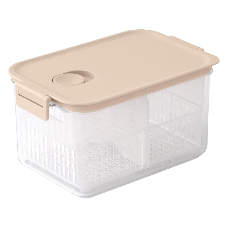 Brabantia Keep Fresh Fridge Container 2.8 Litre with Divider and Basket, Suitable for Vegetables, Salad or Larger Produce Storage in Refrigerators