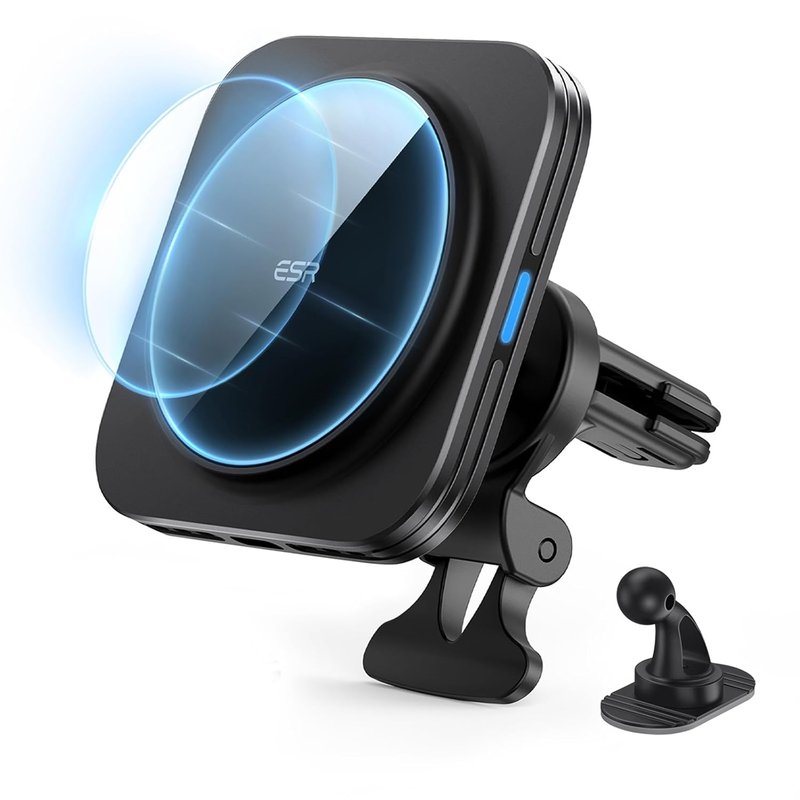 ESR for MagSafe Car Mount Charger[15W Fast Charging], Air Vent Dashboard Magnetic Phone Holder Car Wireless Charger for iPhone Air 17 Pro Max 16 15 14 Plus 13 12 Mini, Galaxy S25, MagSafe Accessories