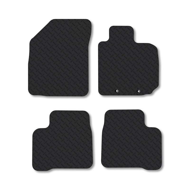 Suzuki Swift (2017-2024) [170mm Floor Fixings Spacing] Heavy Duty Thick Rubber Car Mats Accessories Tailored Fit Front Rear Set Compatible Accessory Waterproof Durable 5mm Full Coverage Protection