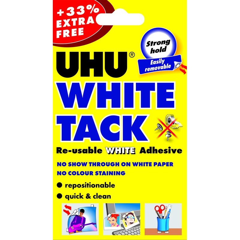 UHU WHITE TACK HANDY + 33% FREE BLISTER