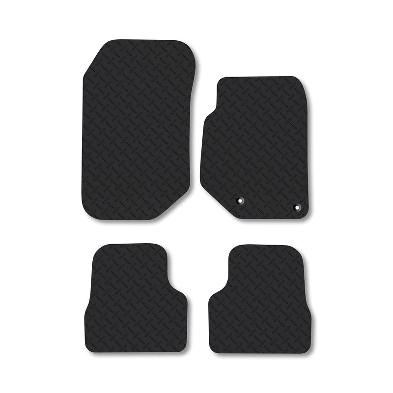 Vauxhall Corsa F (2020+) [NOT EV] Heavy Duty Thick Rubber Car Mats Accessories Tailored Fit Front Rear Set Compatible Accessory Waterproof Durable Non-Slip 5mm Full Coverage Protection with Clips