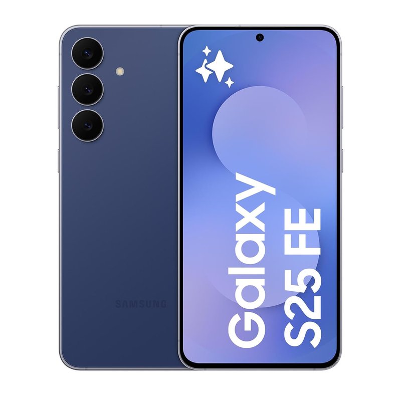 Samsung Galaxy S25 FE, AI Smartphone, Slim 7.4mm Frame, 6.7" FHD Display, 50MP Camera, Exynos 2400, 128GB Storage, 8GB Memory, 4900 mAh Battery, Navy, 3 Year Extended Warranty (UK Version)