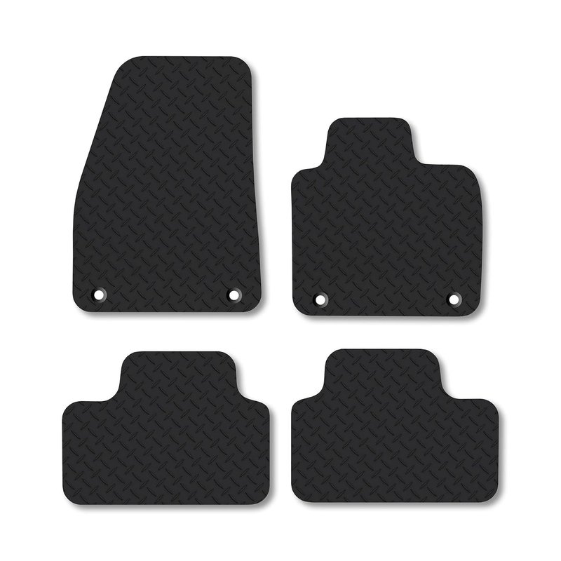 Volvo XC40 (2017+) [Automatic] Heavy Duty Thick Rubber Car Mats Accessories Tailored Fit Front Rear Set Compatible Accessory Waterproof Durable Non-Slip 5mm Full Coverage Protection with Clips