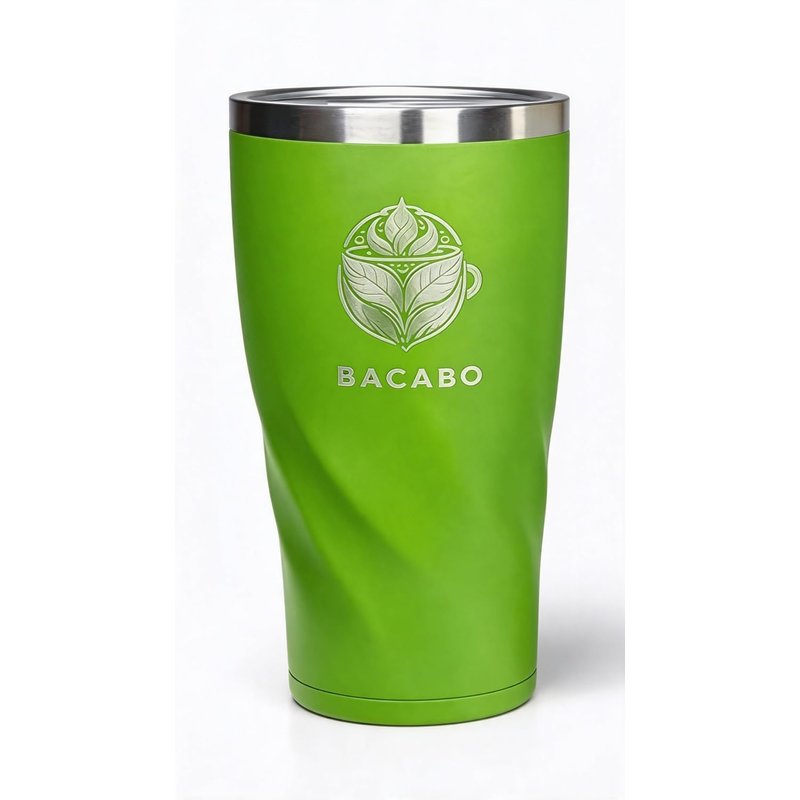 BACABO Premium Thermal Tumbler with Handle and Straw, 304 Stainless Steel, 500ML, Double Wall Vacuum Insulated Cup, Keeps Drinks Cold 24h & Hot 6h, Leak-Resistant, Car Cup Holder Compatible (Green)