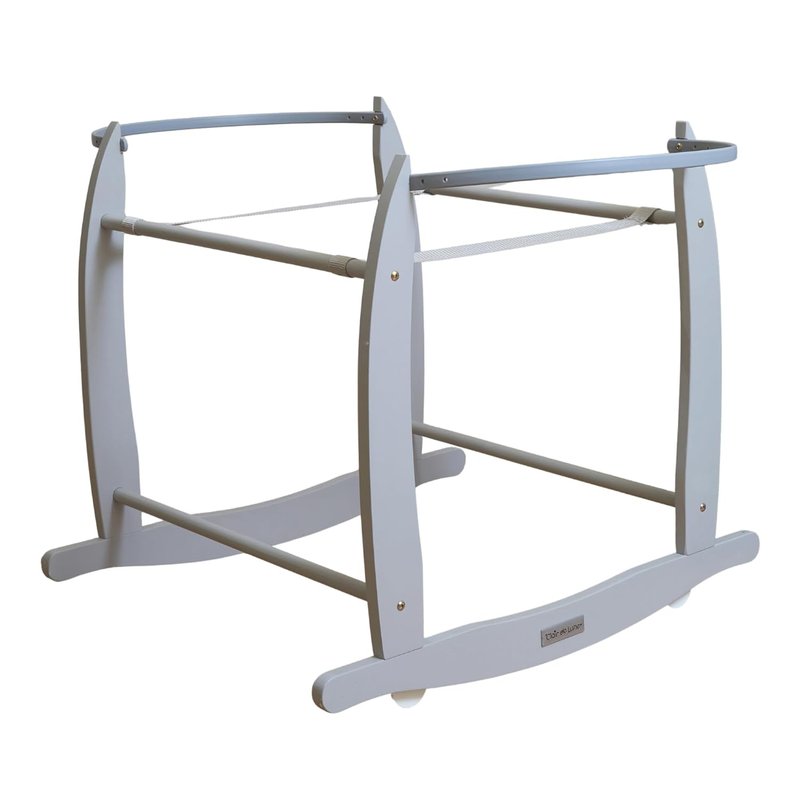 Clair de Lune Deluxe Rocking Moses Basket Stand - Grey