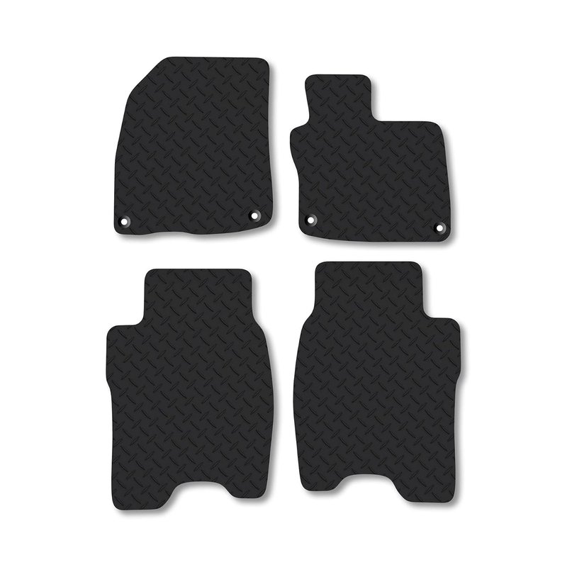 Compatible with Honda Civic (2008-2012) Heavy Duty Thick Rubber Car Mats Accessories Tailored Fit Front Rear Set Accessory Waterproof Durable Non-Slip 5mm Full Coverage Protection