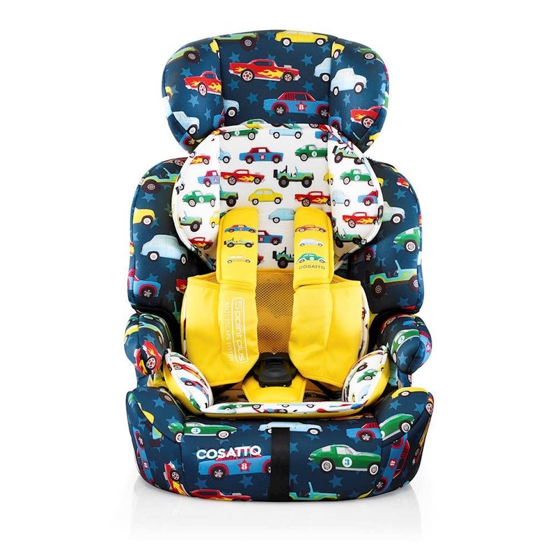 Cosatto Zoomi Toddler Car Seat & Booster Seat | 9 Months-12 Years | 5 Point Anti-Escape Harness, Adjustable Headrest, Removable Washable Covers - Forward Facing for Group 123 (Rev Up)