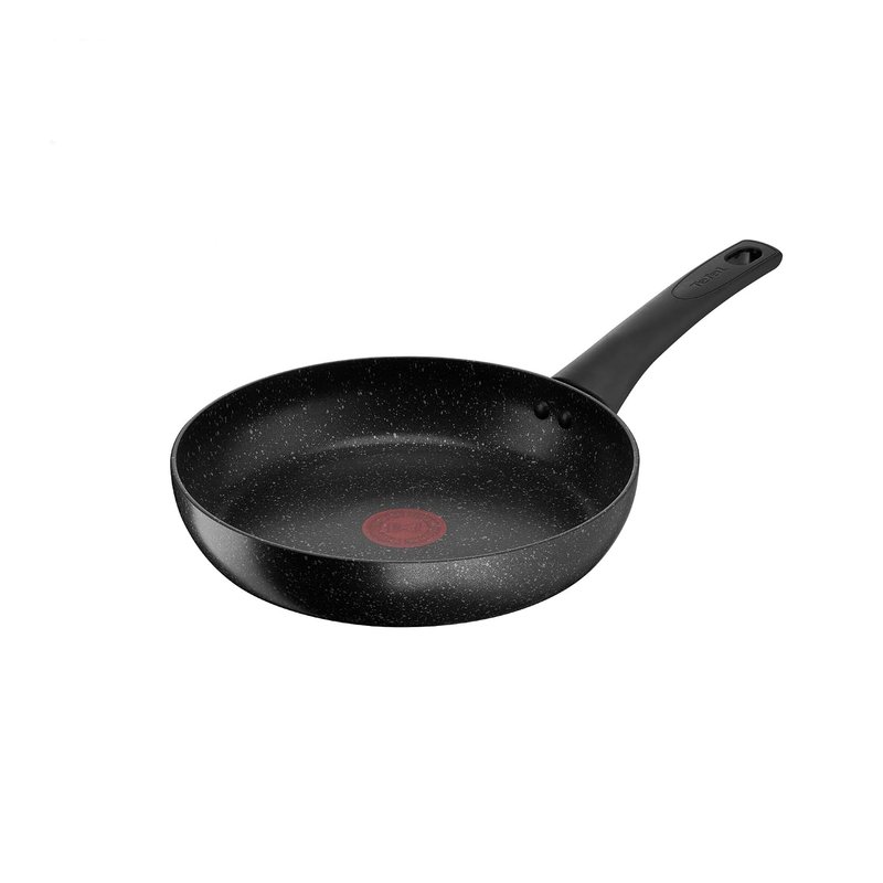 Tefal Titanium Stone Non-Stick Pancake Frying Pan 24 cm, High-Performance Non-Stick Durable Coating, Metal Safe, All Hobs Including Induction, Thermo-Signal, Black, E1050445