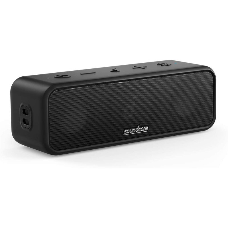soundcore 3 by Anker, Bluetooth Speaker with Stereo Sound, Pure Titanium Diaphragm Drivers, PartyCast Technology, BassUp, 24H Playtime, IPX7 Waterproof, App, Custom EQ, Home, Outdoor, Beach