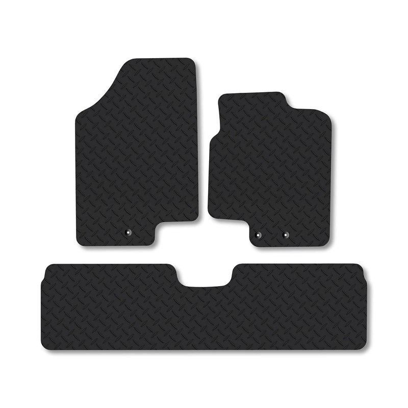 Kia Venga (2009-2019) Heavy Duty Thick Rubber Car Mats Accessories Tailored Fit Front Rear Set Compatible Accessory Waterproof Durable Non-Slip 5mm Full Coverage Protection with Clips