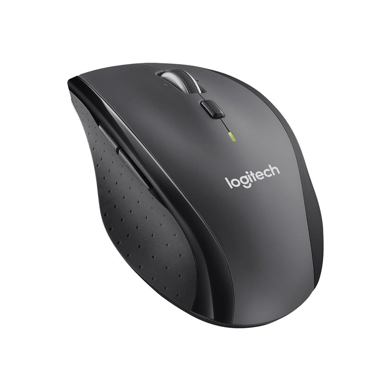 Logitech M705 Marathon Wireless Mouse, 2.4 GHz with USB Unifying Mini-Receiver, 1000 DPI Laser Grade Tracking, 7-Buttons, Extra Thumb Buttons, 3-Year Battery Life, PC / Mac / Laptop - Black