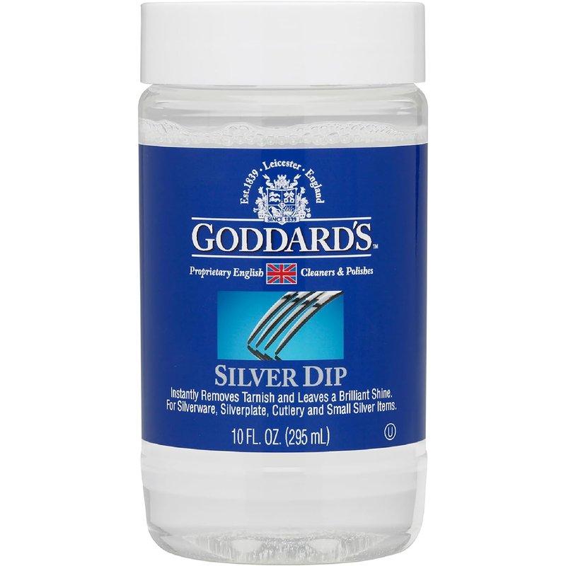 Goddard's Silver Dip Cleaner 295ml – Instantly Removes Tarnish – Cleans, Shines & Protects – Silver Dip for Silverware, Cutlery, Jewelry, Flatware, Silverplate – Easy to Use Liquid Cleaner 296879
