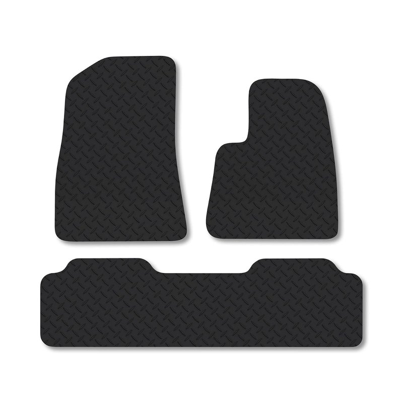 Tesla Model 3 (2017+) Heavy Duty Thick Rubber Car Mats Accessories Tailored Fit Front Rear Set Compatible Accessory Waterproof Durable Non-Slip 5mm Full Coverage Protection