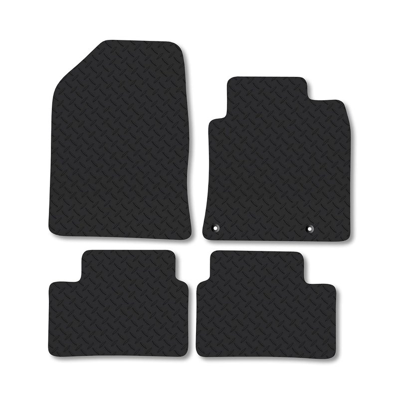 Kia XCeed (2019+) Heavy Duty Thick Rubber Car Mats Accessories Tailored Fit Front Rear Set Compatible Accessory Waterproof Durable Non-Slip 5mm Full Coverage Protection with Clips