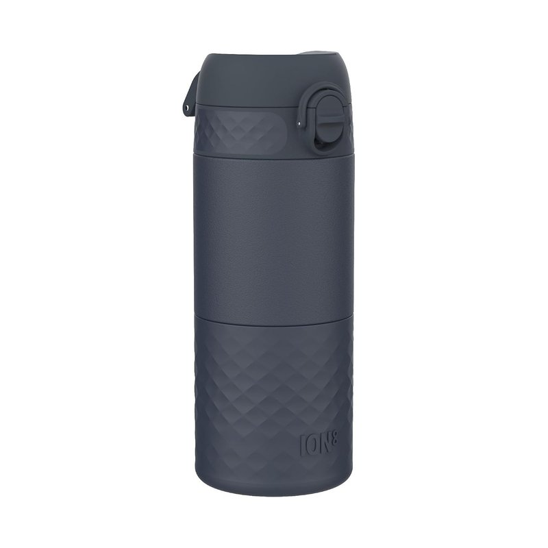 ION8 Insulated Travel Mug, Leak Proof, Triple Lock Secure, Spill-Free in Transit, Hygienic Cover, Easy-to-Clean, Perfect On-The-Go, Soft Base, Stainless Steel, Ash Navy