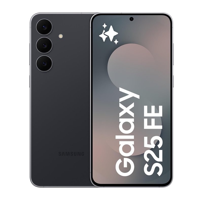 Samsung Galaxy S25 FE, AI Smartphone, Slim 7.4mm Frame, 6.7" FHD Display, 50MP Camera, Exynos 2400, 128GB Storage, 8GB Memory, 4900 mAh Battery, JetBlack, 3 Year Extended Warranty (UK Version)