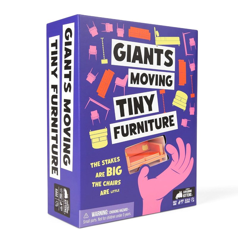 Exploding Kittens presents: Giants Moving Tiny Furniture - The High Stakes Party Game For Teams - Family Game - 3-8 Players Ages 7+ - Great for Adults, Teens, Kids