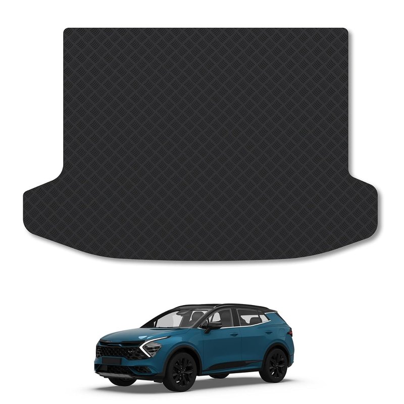 Kia Sportage [Hybrid] (Upper Boot - With Subwoofer) (2021+) Rubber Boot Liner Compatible with Mat Accessory Tailored Fit Protector Anti-Slip Durable Custom Fit Dog Friendly Heavy-Duty Easy-Clean
