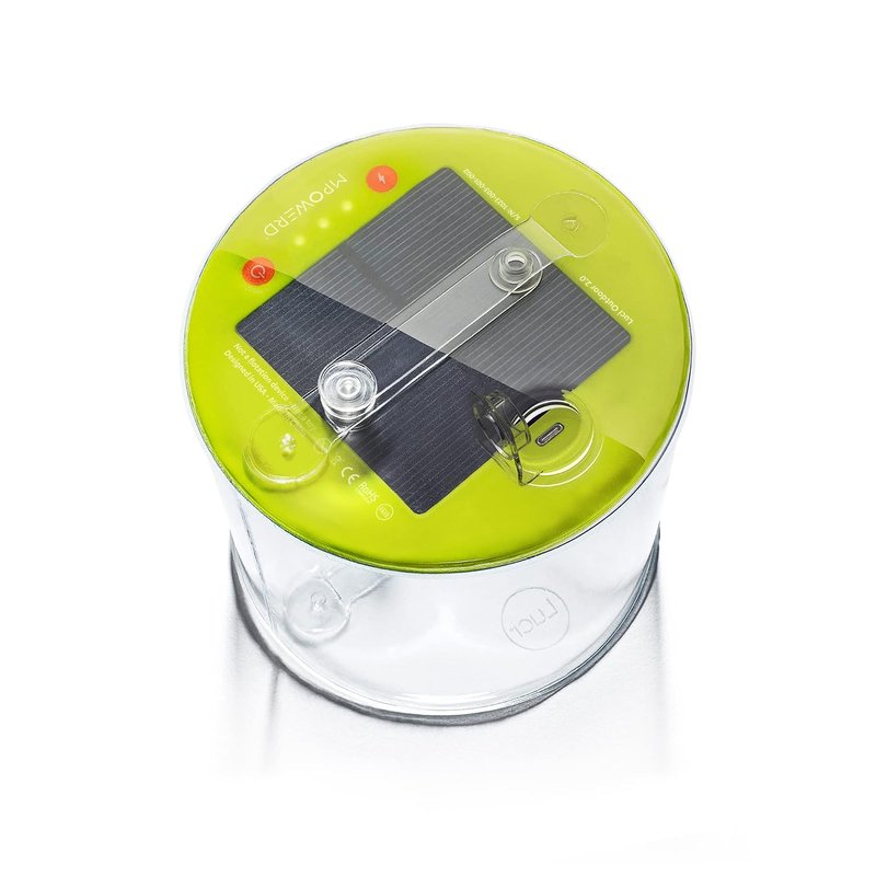 MPOWERD Luci Outdoor 2.0: Solar Inflatable Lantern Rechargeable via Solar or USB-C, 75 Lumens, Clear Finish + Cool LEDs, Lasts Up to 24 hrs, Waterproof, Camping, Backpacking, Travel, Emergencies