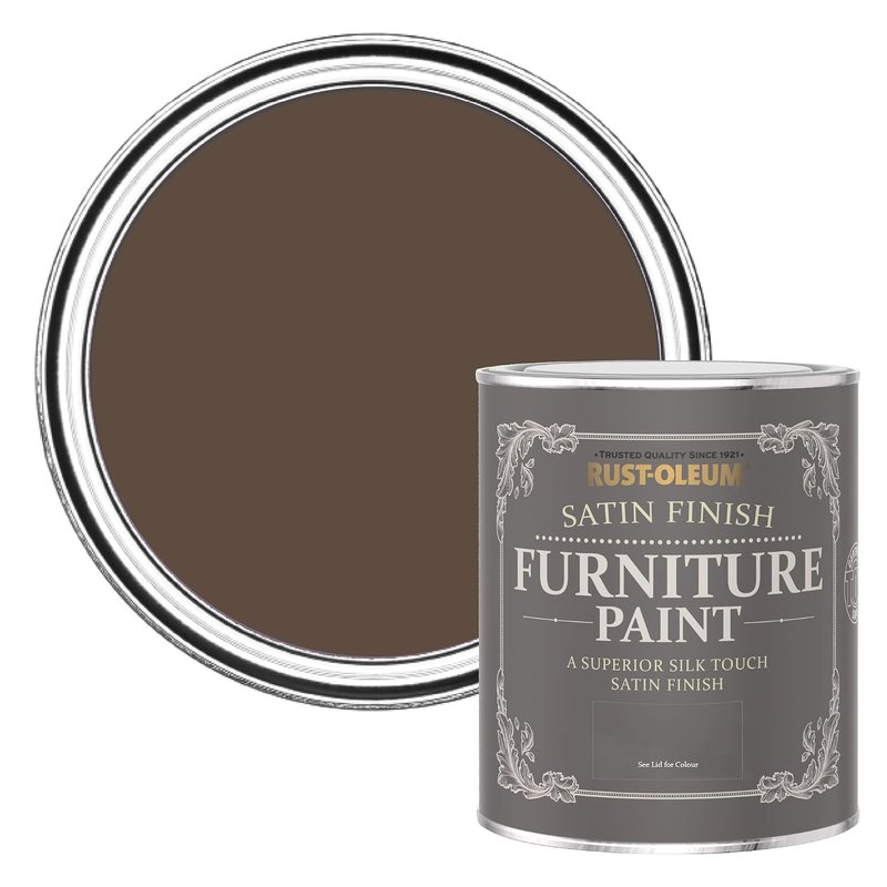 Rust-Oleum Furniture Paint in Satin Finish - Coffee Bean 750ml