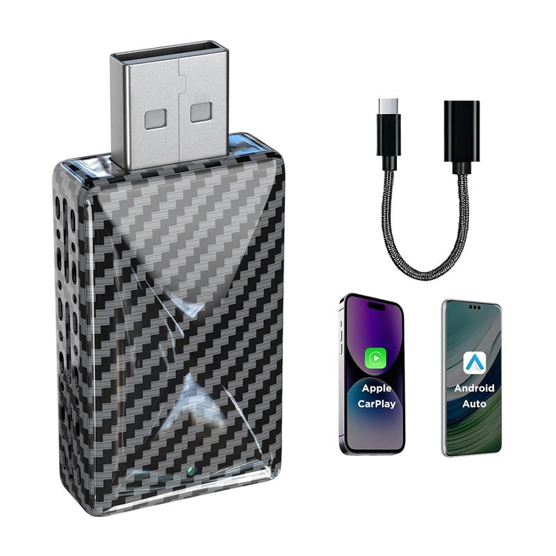 Mldnld 2026 Carplay Wireless Adapter, Effortlessly Convert Wired to Wireless CarPlay, Suitable for iOS 10+ & Android Auto Car Play Wireless Adapter