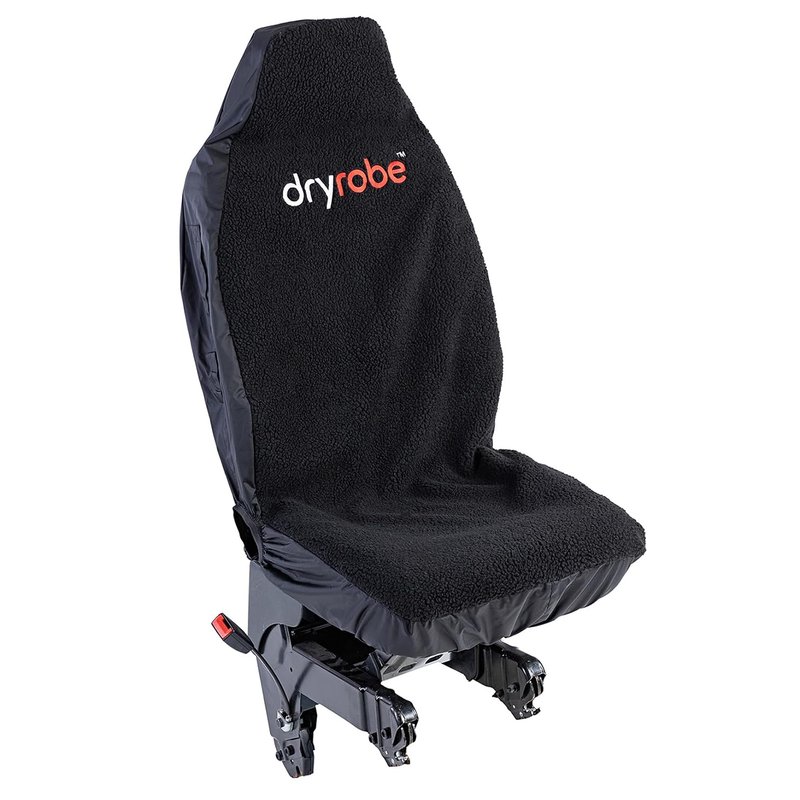 Dryrobe® Single Car Seat Cover - Warm and Water-repellent - Synthetic Lambswool Lining - Super Tough and Durable - Black