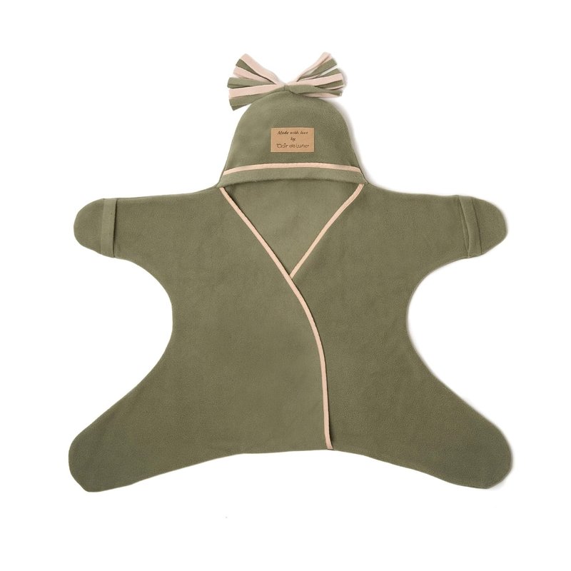 Clair de Lune Star Fleece Baby Wrap Blanket 6-12 Months (Sage Green)