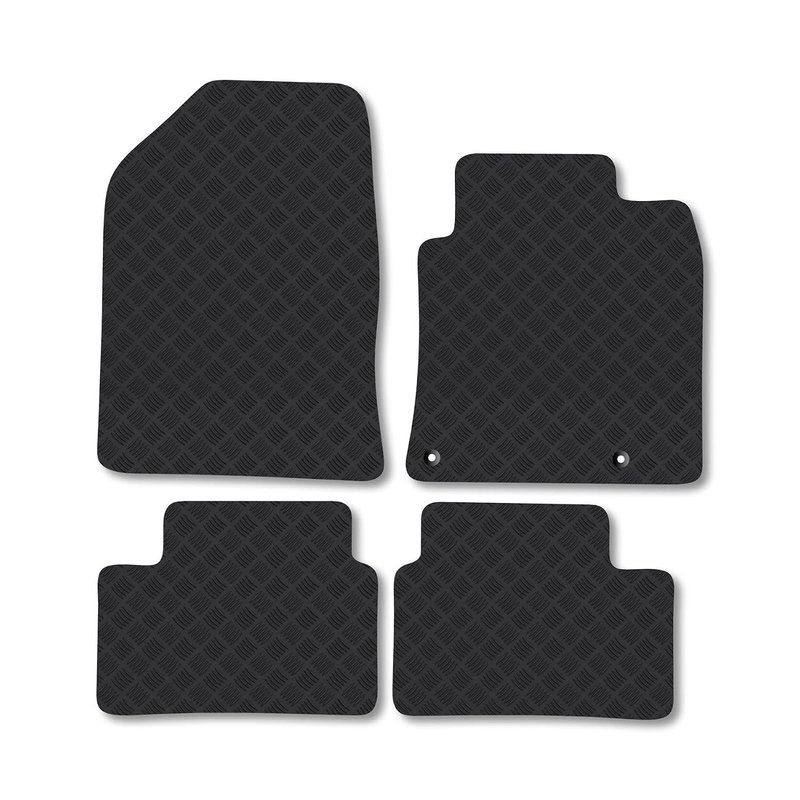 Kia XCeed (2019+) Rubber Car Mats Accessories Tailored Fit Compatible Accessory Waterproof Protection Non-Slip Floor Mats Full Coverage Durable Front Rear Set Coverage with Clips