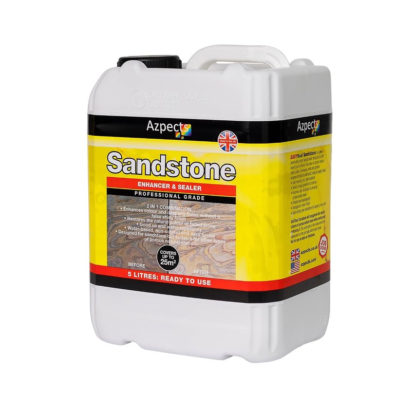 EASYSeal 2-in-1 Sandstone Patio Sealer & Enhancer 5L | Natural Stone Sealer, Waterproof Brick Sealant & Paving Sealant for Concrete, Slate, Marble & Exterior Masonry Protection