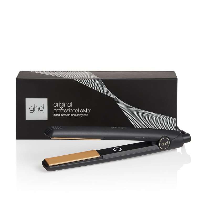 ghd Original Hair Straightener & Styler (Upgraded) - For Sleek, Smooth & Soft Styles with Enhanced Shine, No Extreme Heat Damage - For All Hair Types - (UK Plug)