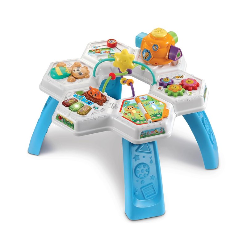 VTech Baby Busy Bee Activity Table, Interactive Play, Songs and Melodies, Develops Motor Skills, Sensory Development, Cause and Effect, Suitable for Ages 6, 9, 12 Months Plus, English Version