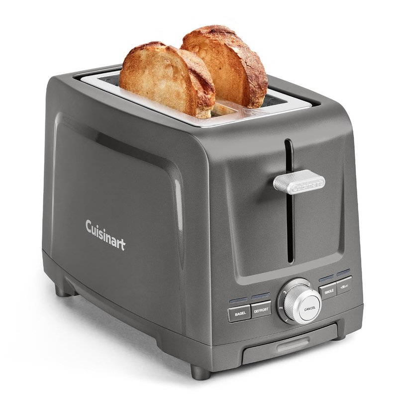 Cuisinart Core Collection 2-Slice Toaster | Extra-Long Slots for Artisan Bread | Bagel Setting |High-Lift Quickview | Single Slice & Defrost Functions | +30sec Toast Boost |Removable Crumb Tray