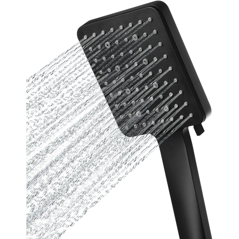Newentor Shower Head [TESTSIEGER], High Pressure Shower Heads with 6 Modes, Universal Water Saving Large Showerhead, Black