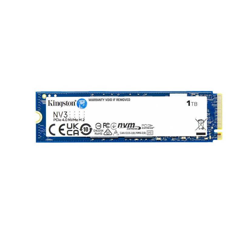 Kingston NV3 NVMe PCIe 4.0 Internal SSD 1TB M.2 2280-SNV3S/1000G