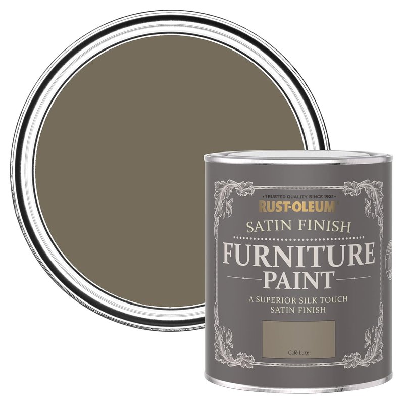Rust-Oleum Light Brown Furniture & Skirting Board Paint in Satin Finish - Café Luxe 750ml