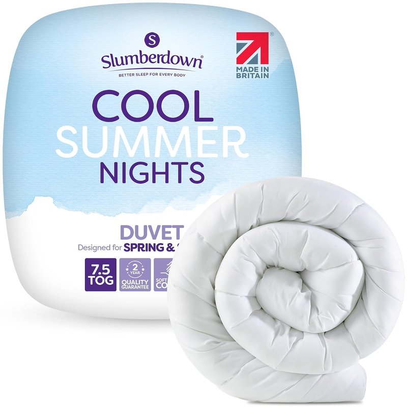 Slumberdown Cool Summer Nights 7.5 Tog King Size Duvet - Lightweight & Breathable UK Made King Size Quilt, Non-Allergenic & Washable | Perfect Summer Duvet for Hot Nights (225 x 220cm)