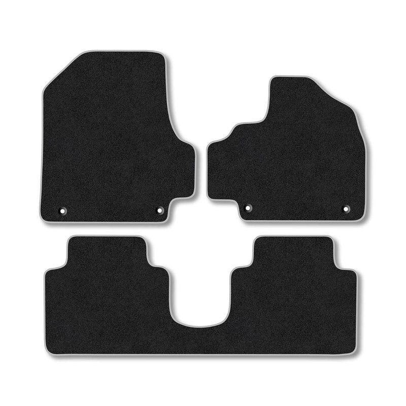Hyundai Ioniq 5 (2021+) [Sliding Centre Console] Car Mats Accessories Tailored Fit Carpet Floor Mats Non Slip Grey Trim Accessory Compatible Front Rear Set Anti Slip Full Granulated Backing Clips