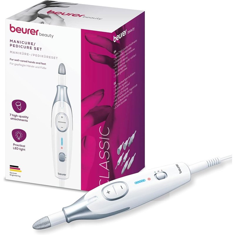 Beurer MP42UK Pedicure & Manicure Set Nail Care Professional Kit 7 Attachments
