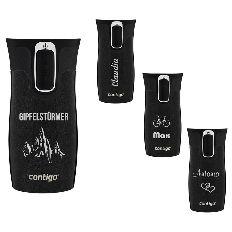 Contigo West Loop Mini Autoseal Thermal Mug, Stainless Steel Insulated Mug, Travel Mug, Coffee Mug to Go, Leak-Proof, 300 ml (Licorice)