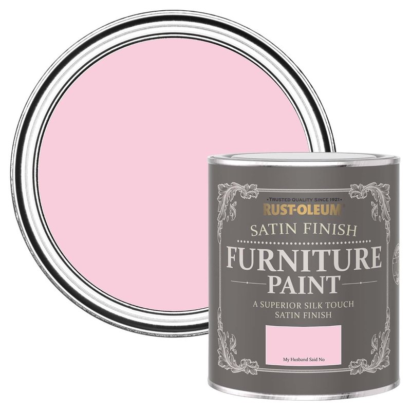 Rust-Oleum Pink Furniture & Skirting Board Paint in Satin Finish - My Husband Said No 750ML (SHDRCT884)