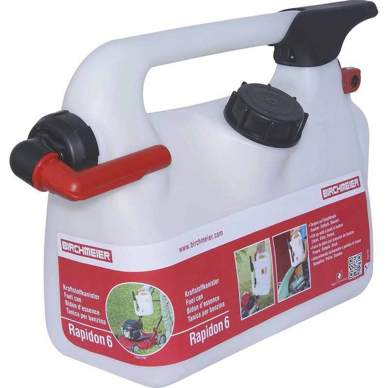 Birchmeier 11851301 Rapidon Petrol Can White with Litre Scale 6 l